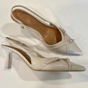 ZARA Pointed Toe Slingback Heels Size 9